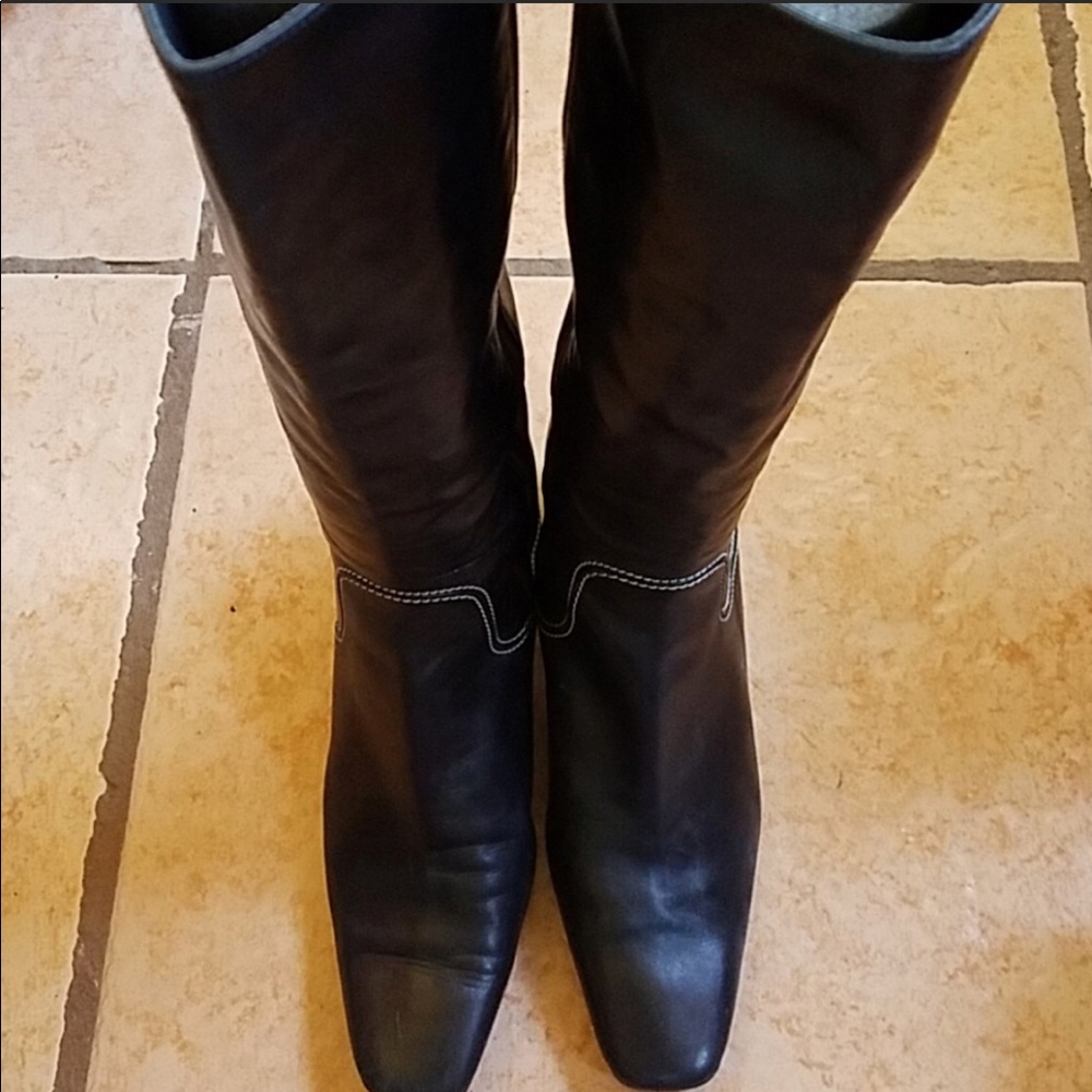 Cole Haan black heeled boots size 9
